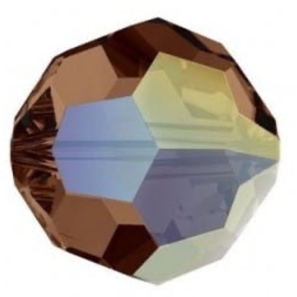 As Low As $2 8mm Smoked Topaz AB Swarovski Crystal Round 5000 Beads 4pcs - Picture 1 of 1